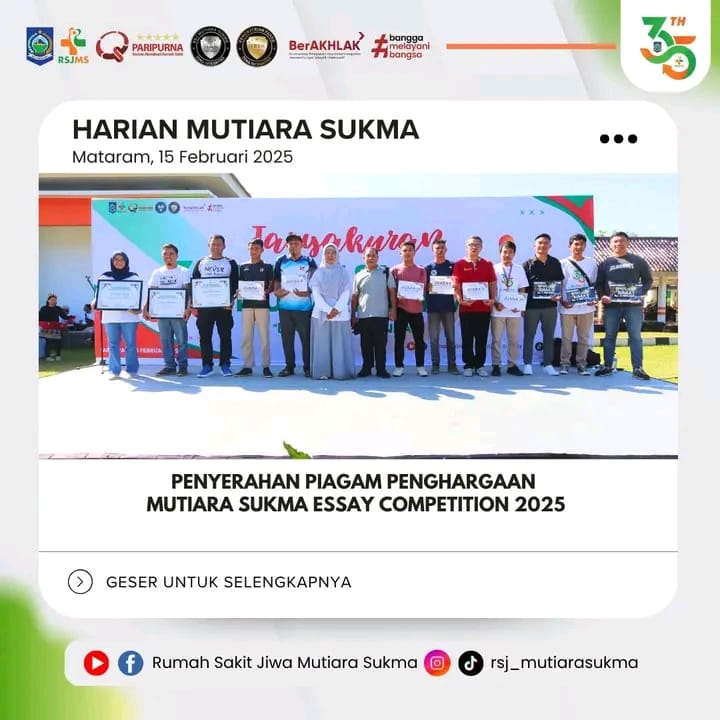 PENYERAHAN PIAGAM PENGHARGAAN MUTIARA SUKMA ESSAY COMPETITION 2025